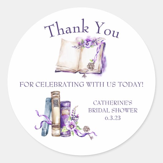 薄紫新しい章が始まる ラウンドシール (正面)