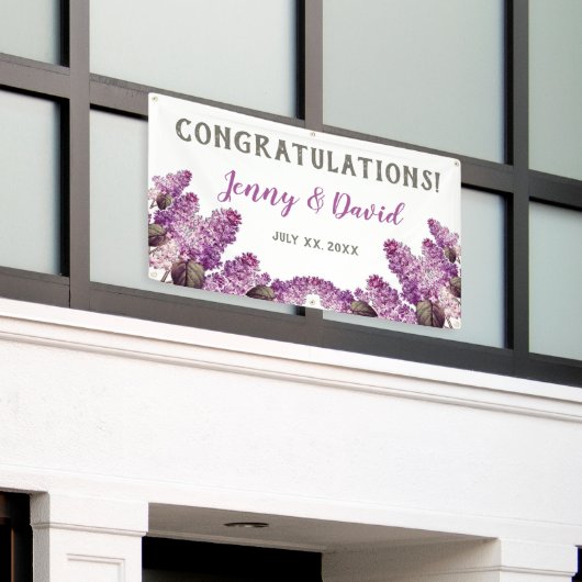 薄紫春ぶら下がったガーデン結婚ズ 横断幕 (ビルの外側)