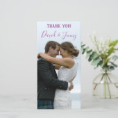 薄紫春庭園の結婚式写真 サンキューカード (スタンド正面)