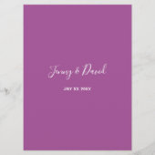 薄紫春庭園の結婚式 メニュー (裏面)