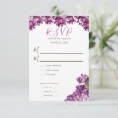 薄紫春庭園の結婚式 出欠カード (スタンド正面)