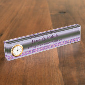 薄紫机用ネームプレート デスクネームプレート (側面)