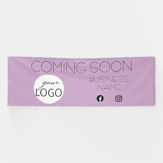 薄紫来のSoon Business Logo Promotion Large 横断幕 (横)