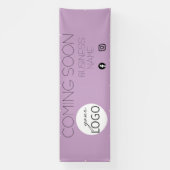 薄紫来のSoon Business Logo Promotion Large 横断幕 (縦)