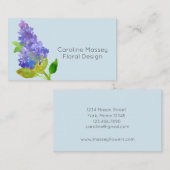 薄紫植物植物植物水彩 名刺 (正面/裏面)