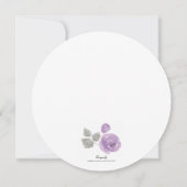 薄紫水カラーバラベビーシャワーラウンド招待状 招待状 (裏面)