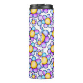 薄紫水彩デイジー花名前をカスタムする夏 タンブラー (裏面)