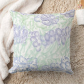 薄紫水彩デザイン クッション (ブランケット)