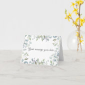 薄紫水彩フローラサンキューカード カード (黄色い花)