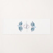 薄紫水彩フローラモノグラム ヨガマット (正面(横))