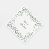 薄紫水彩フローラ結婚ズ スタンダードランチョンナプキン (角)