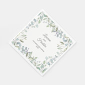 薄紫水彩フローラ結婚ズ スタンダードランチョンナプキン (角)