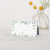 薄紫水彩フローラ結婚ズ プレイスカード (正面)