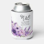 薄紫水彩フローラ結婚ブライダルシャワー缶 缶クーラー (缶裏面)