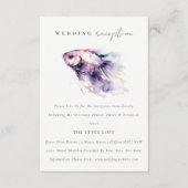 薄紫水彩沿岸魚の結婚披露宴 エンクロージャーカード (正面)