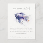 薄紫水彩沿岸魚結婚の詳細 エンクロージャーカード (正面)