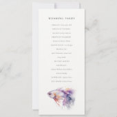 薄紫水彩沿岸魚結婚式 プログラム (裏面)