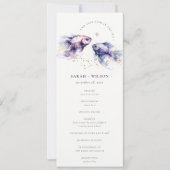 薄紫水彩沿岸魚結婚式 プログラム (正面)