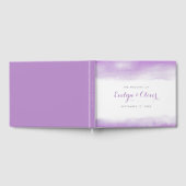 薄紫水彩洗結婚浄 ゲストブック (全面)