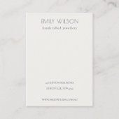薄紫水彩紙吹雪ロゴイヤリングネックレス 名刺 (裏面)