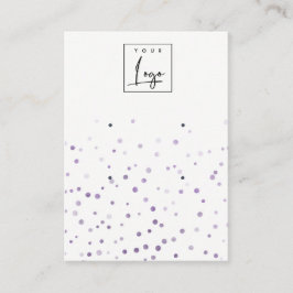 薄紫水彩紙吹雪2スタッドイヤリング表示 名刺