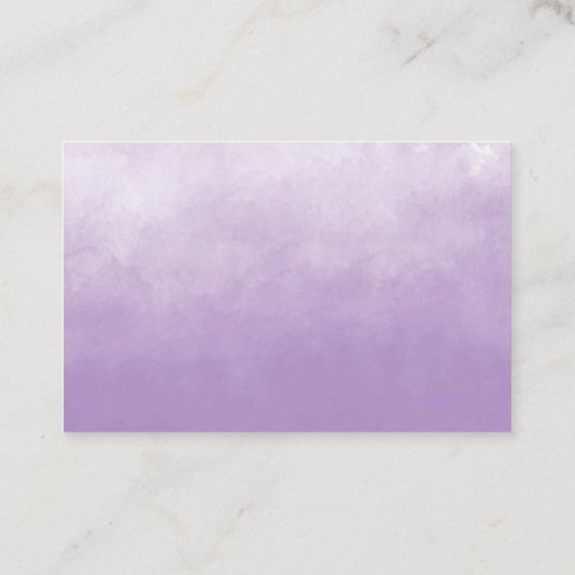 薄紫水彩紫バラ名刺 名刺 (裏面)