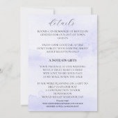 薄紫水彩結婚式招待状 招待状 (裏面)