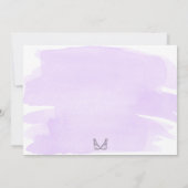 薄紫水彩金ゴールドランジェリーパーティーブライダルシャワー 招待状 (裏面)