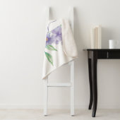 薄紫水色フローラ パーソナライズされた シェルパブランケット (インサイチュ)