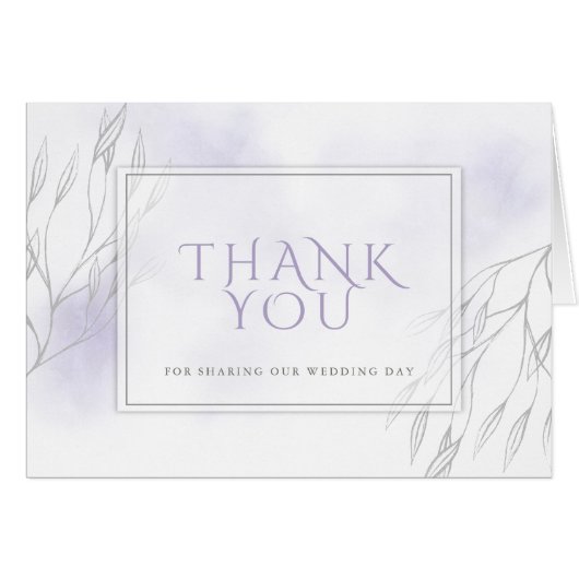 薄紫淡い色の水彩及びグレーウィローブランチ (正面横)