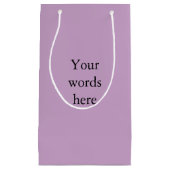 薄紫無地のの色パーソナライズされた スモールペーパーバッグ (正面)