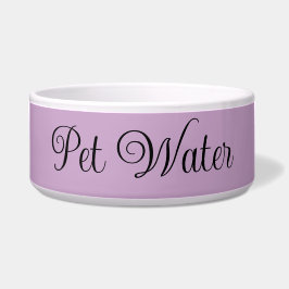 薄紫無地のカラーのペット水 ボウル