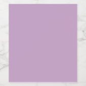 薄紫無地の色 ワインラベル (シングルラベル)