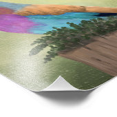 薄紫焼きローラカラフルバード・アート フォトプリント            (角)