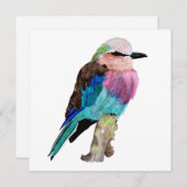 薄紫焼きローラー鳥 シーズンカード (正面/裏面)