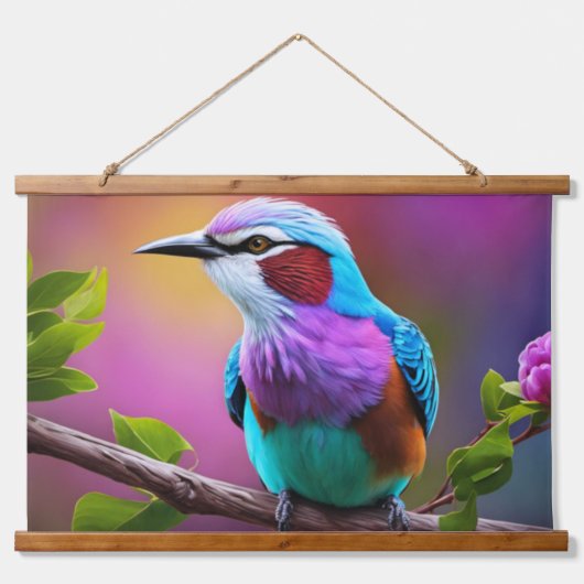 薄紫焼きローラ壁タペストリー 吊り下げ型タペストリー (正面)