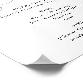 薄紫牡丹フローラブライダルシャワードリンクメニュー ポスター (角)