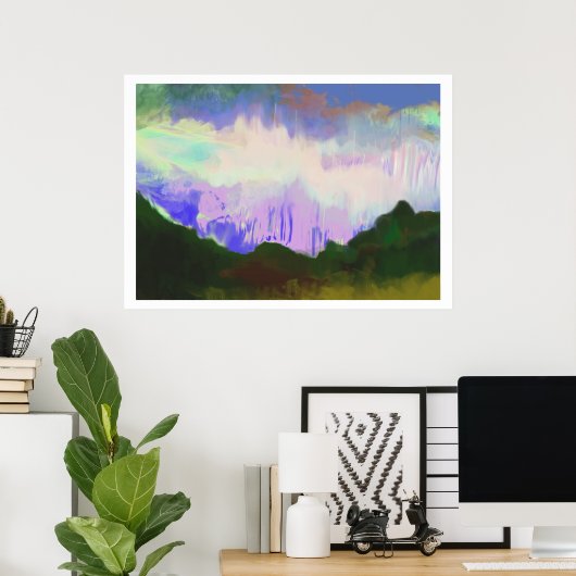 薄紫空 ポスター (ホームオフィス)