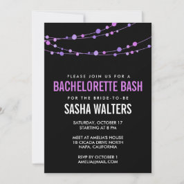 薄紫紙吹雪バチェロレッテ招待状 招待状
