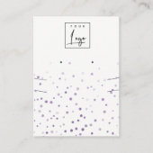 薄紫紙吹雪ロゴイヤリングネックレス 名刺 (正面)