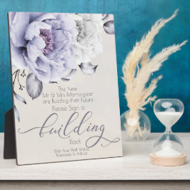 薄紫素朴とアラバスターピーニーフローラ フォトプラーク