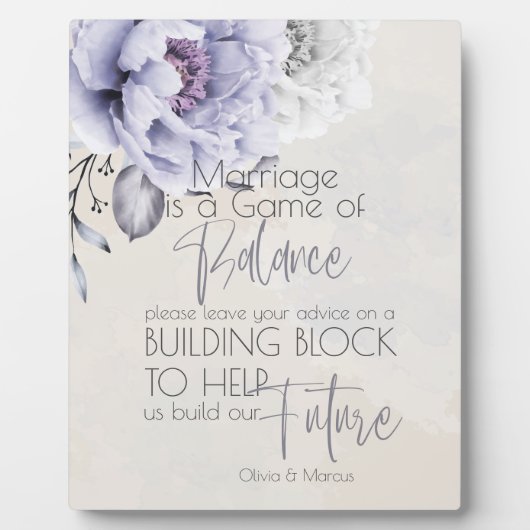 薄紫素朴とアラバスターピーニーフローラ フォトプラーク (正面)