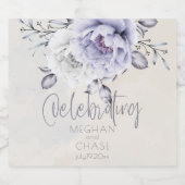 薄紫素朴とアラバスターピーニーフローラ リキュールボトルラベル (シングルラベル)