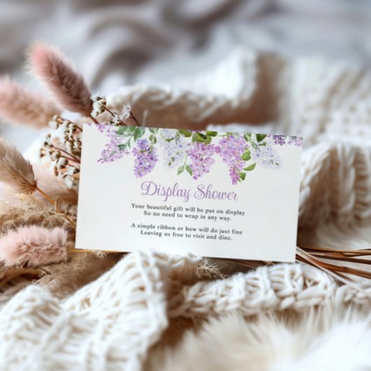 薄紫素朴花表示シャワー エンクロージャーカード