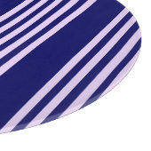 薄紫紫とネイビーブルー五ストライプ色 カッティングボード (角)