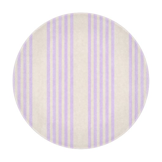 薄紫紫とベージュ五ストライプ色 カッティングボード (正面)