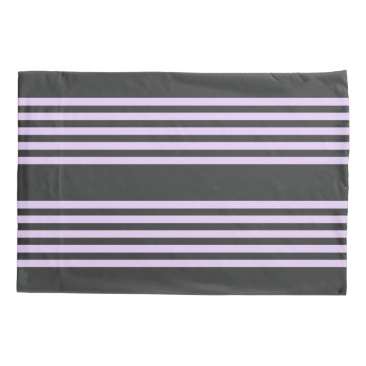 薄紫紫と木炭ストライプ五柄 枕カバー (裏面)