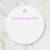 薄紫紫と白のダイヤモンドパターン フェイバータグ (裏面)