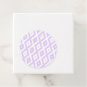 薄紫紫と白のダイヤモンドパターン フェイバータグ (インサイチュ)