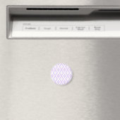 薄紫紫と白のダイヤモンドパターン マグネット (インサイチュ (食洗機))